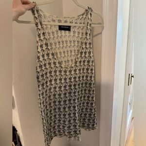 Zadig & Voltaire Skull Patterned Knit Tank Top - size small